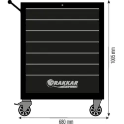 CARRO FERRAMENTAS PRETO 7 GAVETAS DRAKKAR