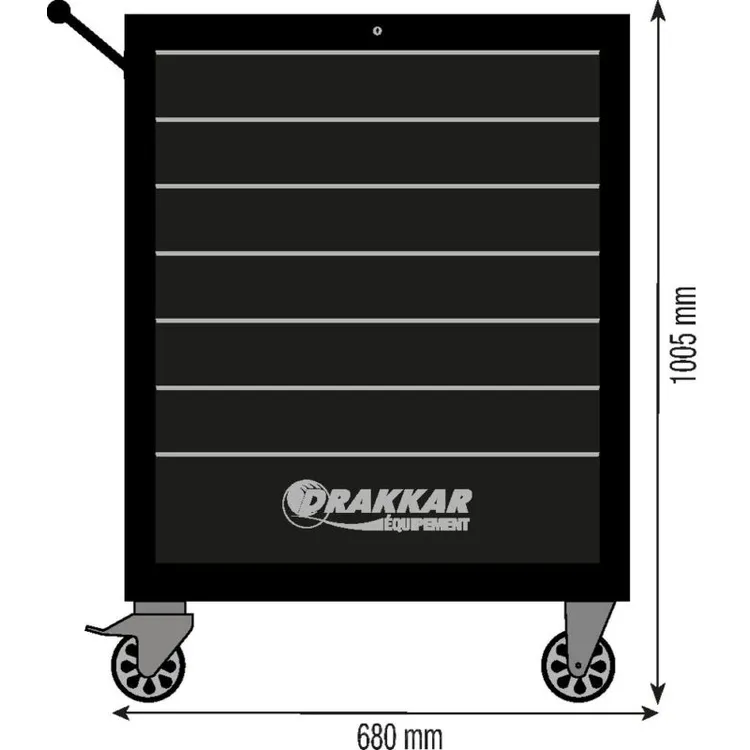 CARRO FERRAMENTAS PRETO 7 GAVETAS DRAKKAR
