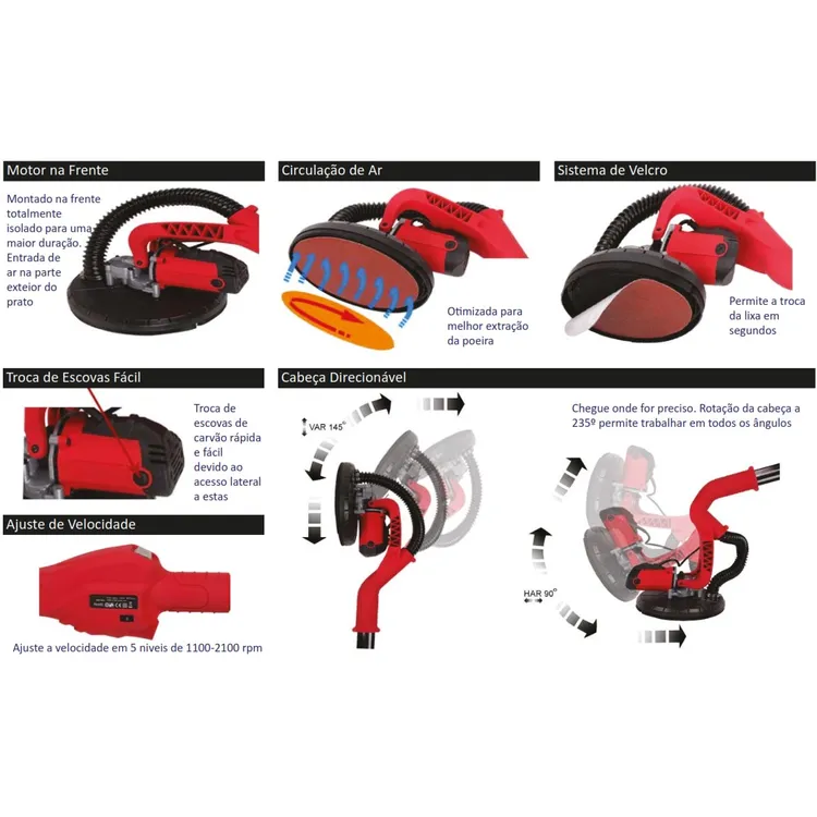 LIXADEIRA DE TETOS E PAREDES PROFISSIONAL PDWS700PRO POWERED