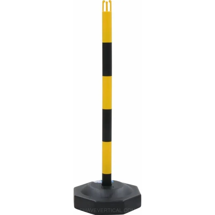 POSTE SINALIZAÇÃO 850MM PRETO/AMARELO VINMER