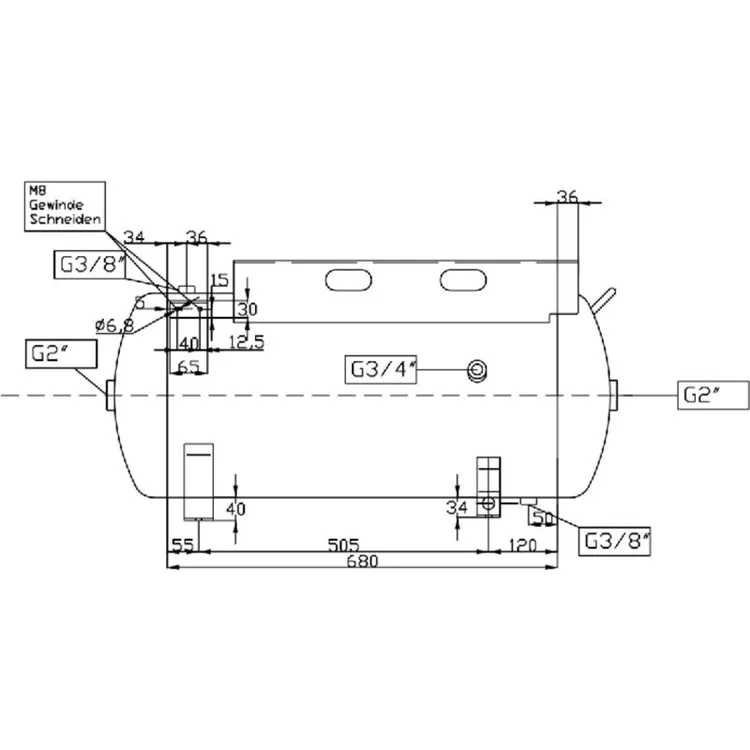 RESERVATÓRIO DE AR COMPRIMIDO ACDB 75/13 AIRCRAFT