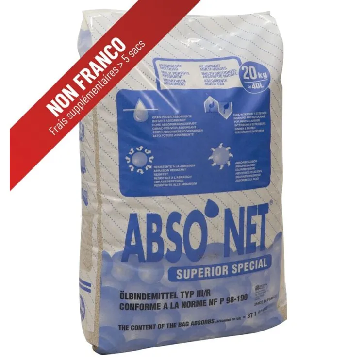 ABSORVENTE MINERAL SEPIOLITE CALCINADA 40L 20KG
