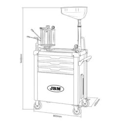 CARRO RECOLHA ÓLEO ASPIRAÇÃO COMPARTIMENTOS JBM