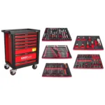 CARRO VERMELHO 7 GAVETAS 160PCS KROFTOOLS