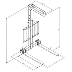 Porta Paletes Regulável Extensível GRIZ PPRE30 3000kg 1050mm