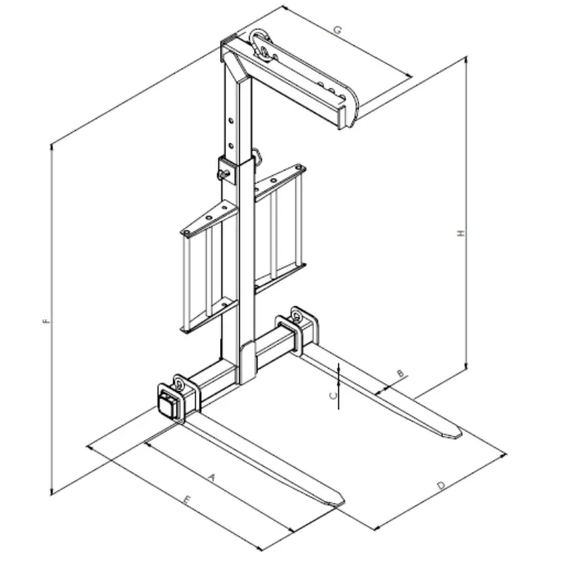 Porta Paletes Regulável Extensível GRIZ PPRE30 3000kg 1050mm