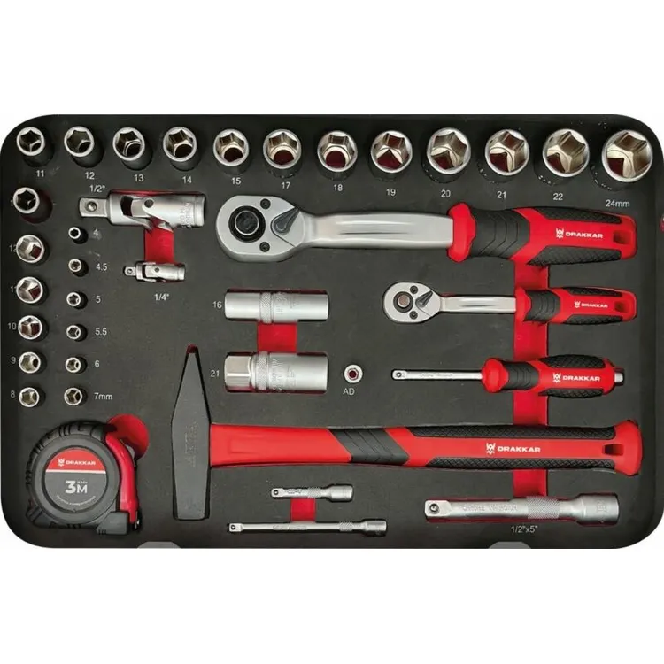 MALA DE FERRAMENTAS 133 PEÇAS DRAKKAR