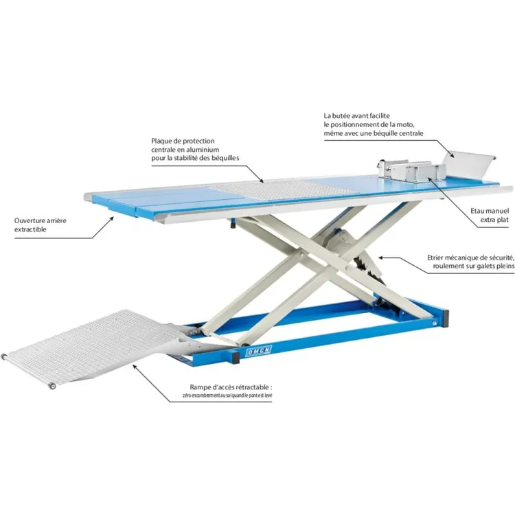 Mesa Elevatória Hidráulica Fixa OMCN 500kg 150-1080mm