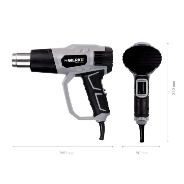 PISTOLA DE AR QUENTE 2000W WERKU