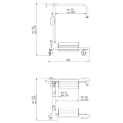 Porta Rodas Trator Hidráulico Compac 1.6T 1600kg 1050mm