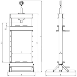PRENSA OFICINA MANUAL 12T CHASSIS APARAFUSADO DRAKKAR