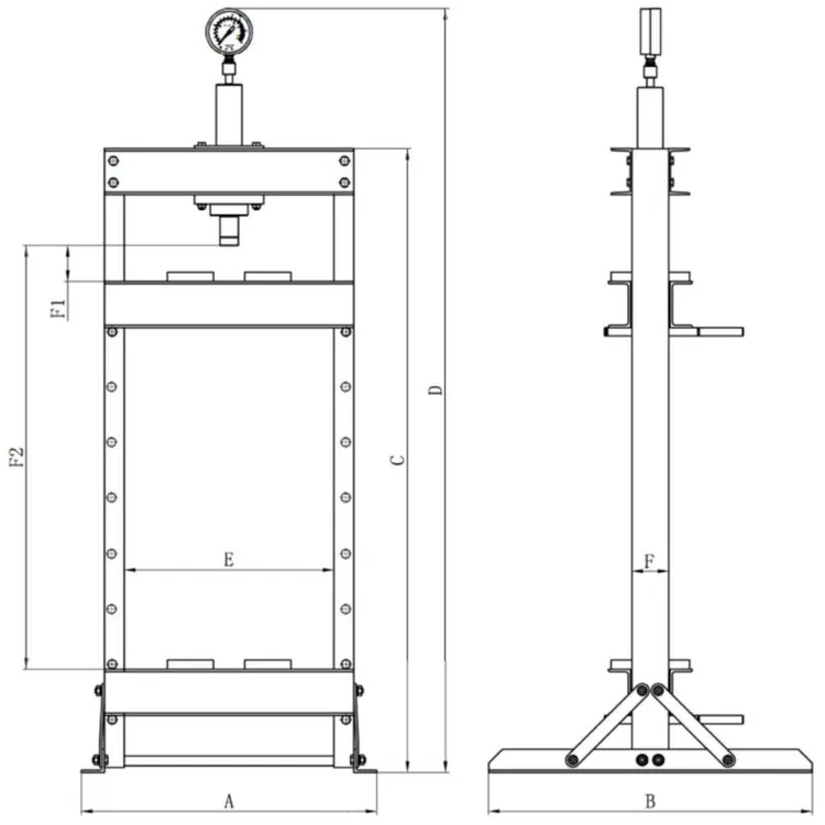 PRENSA OFICINA MANUAL 12T CHASSIS APARAFUSADO DRAKKAR