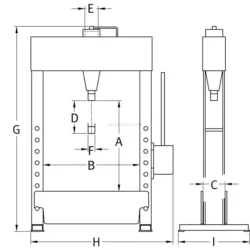 PRENSA OFICINA MANUAL 25T COM PEDAL COMPAC