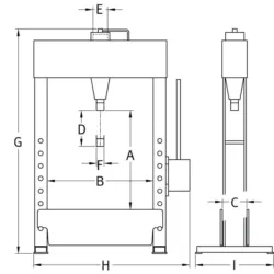PRENSA OFICINA MANUAL 25T COM PEDAL COMPAC