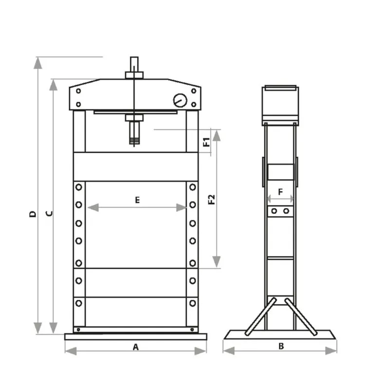 PRENSA OFICINA MANUAL 30T CHASSIS SOLDADO STILKER
