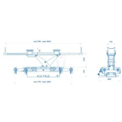 TRAVERSA DE ELEVAÇÃO HIDROPNEUMÁTICA 2500KG OMCN