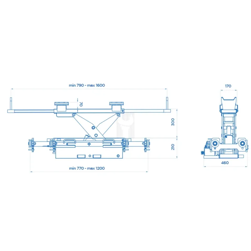 TRAVERSA DE ELEVAÇÃO HIDROPNEUMÁTICA 2500KG OMCN