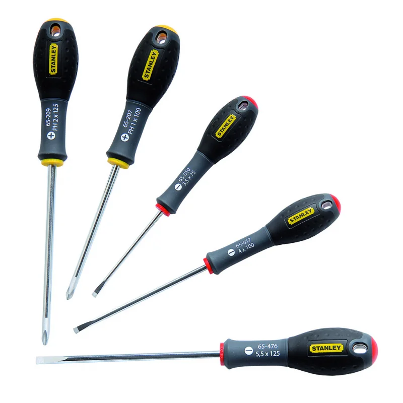 Conjunto de 5 Chaves de Fendas FatMax STANLEY 3 Eletricista 2 Phillips Cabo Bimatéria