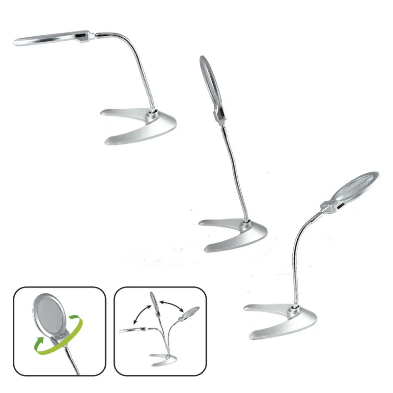 LUPA DE MESA COM LED JBM