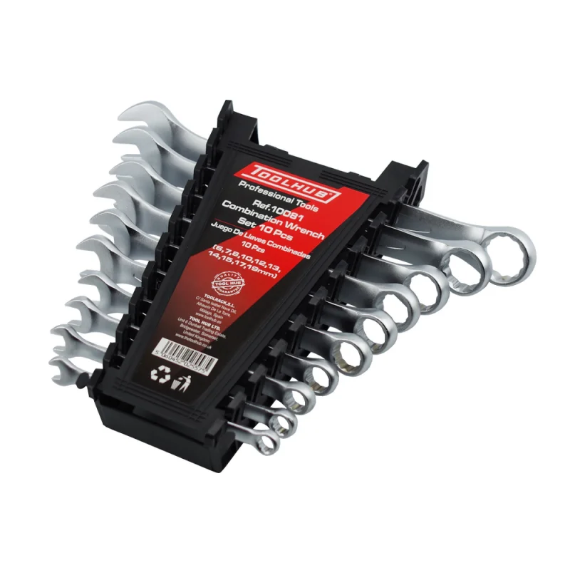 CONJUNTO DE CHAVES COMBINADAS 10 PEÇAS (6-19MM) TOOLHUB
