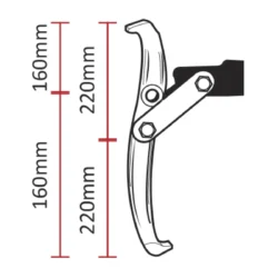 EXTRACTOR DE 3 GARRAS DE 95-200MM JBM