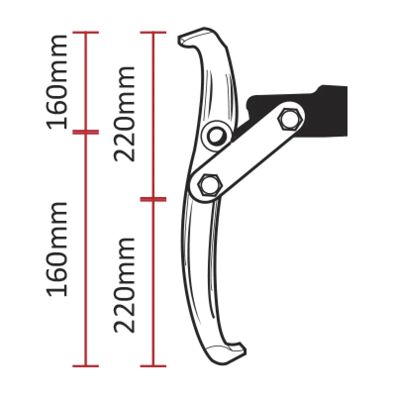 EXTRACTOR DE 3 GARRAS DE 95-200MM JBM
