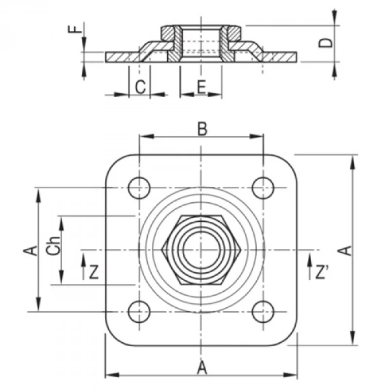 PLACA PARA CÁRDAN M20 GAYNER