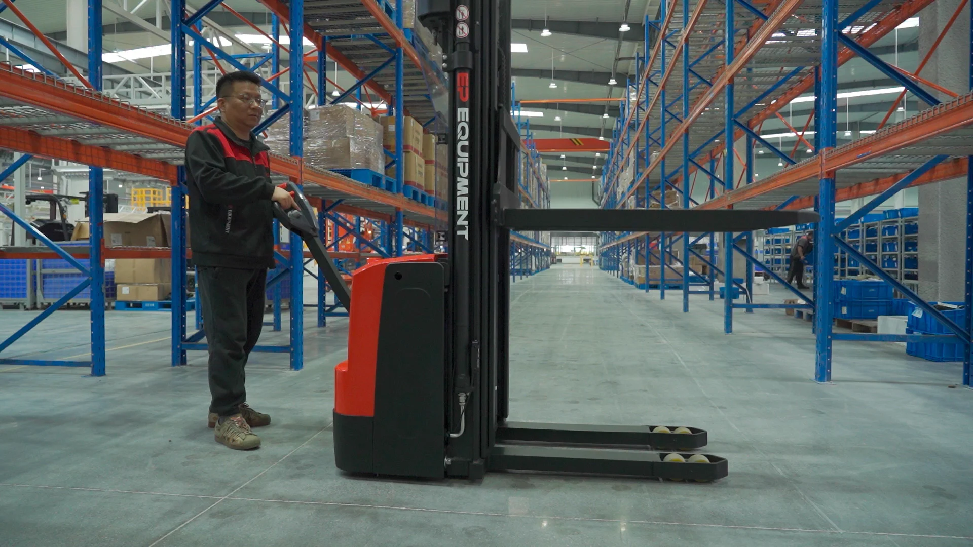 Empilhador Elétrico Pedonal EP WSA161 1600 KG 3000 MM LI-ION