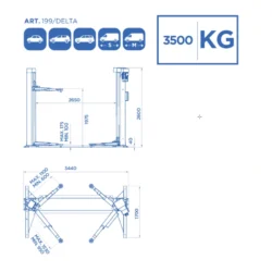 ELEVADOR DE 2 COLUNAS DE 3200KG OMCN