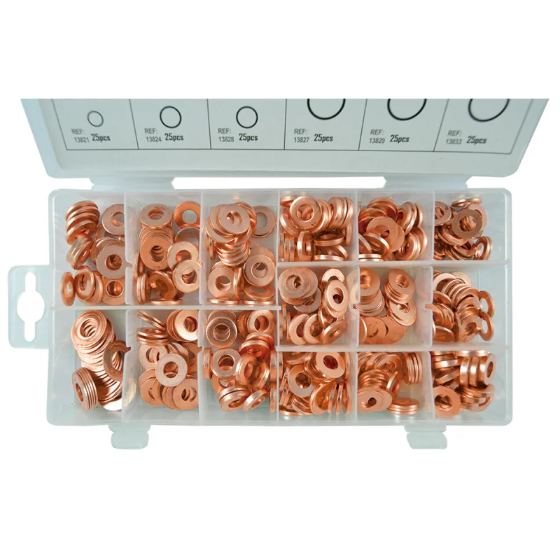 CAIXA DE ANILHAS DE COBRE PARA INJECTORES 375 PCS JBM