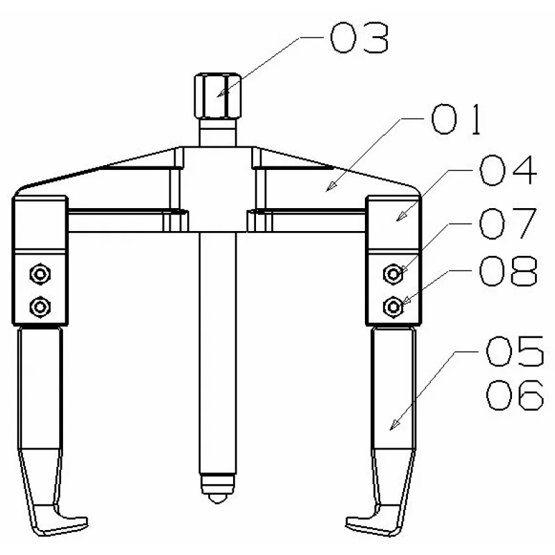 EXTRACTOR UNIVERSAL DE 2 PATAS RÍGIDAS FORZA