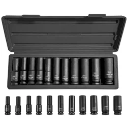 SET DE 11 CHAVES DE IMPACTO 12 FACES 1/2" JBM