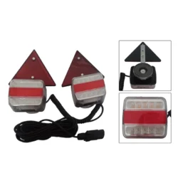 KIT MAGNÉTICO COM 2 FAROLINS + 2 TRIÂNGULOS REFLECTORES LED