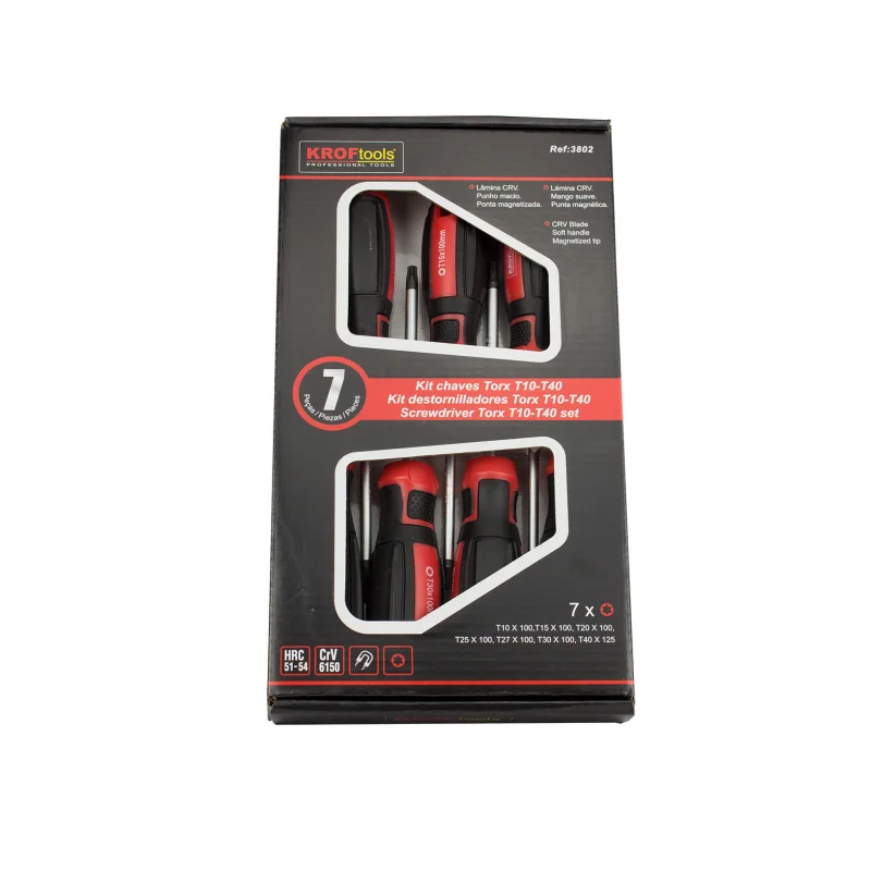 KIT CHAVES TORX T10-T40 7PCS KROFTOOLS