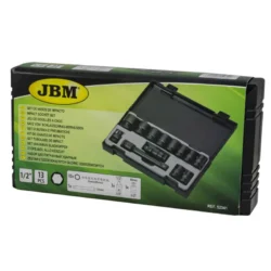 SET 13 CHAVES DE IMPACTO DE 1/2" HEXAGONAIS + ADAPTADOR JBM