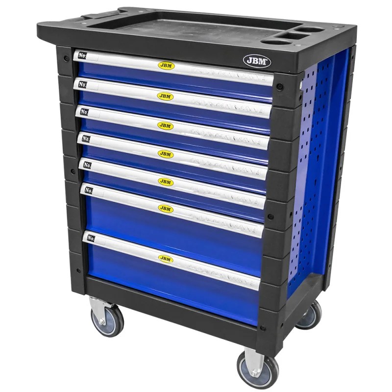 CARRINHO DE FERRAMENTA 7 GAVETAS AZUL VAZIO JBM