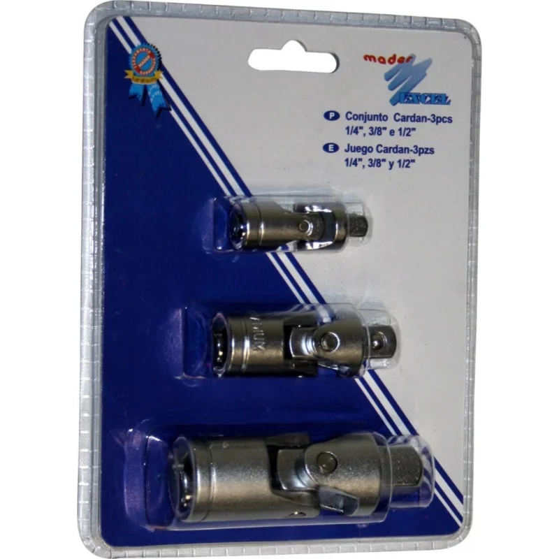 CARDAN 1/4"-3/8"-1/2" 3PCS MADER