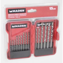 JOGO BROCAS PONTA DIAMANTE 15PCS MADER