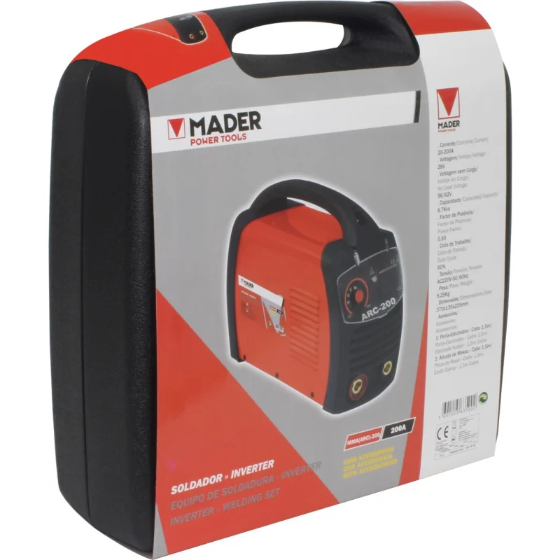 Soldador Inverter 200a MADER