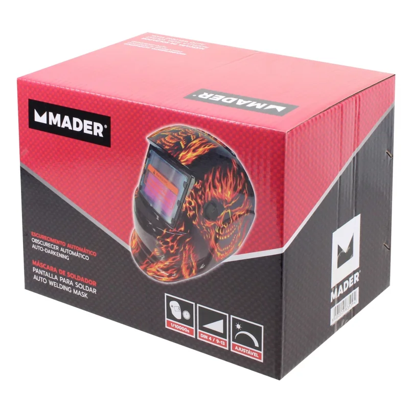 MÁSCARA DE SOLDADOR AUTOMÁTICA TIPO CAPACETE MADER