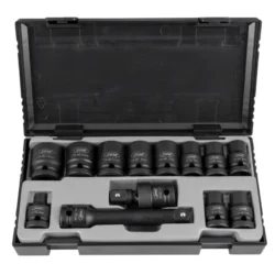 SET 13 CHAVES DE IMPACTO DE 1/2" HEXAGONAIS + ADAPTADOR JBM