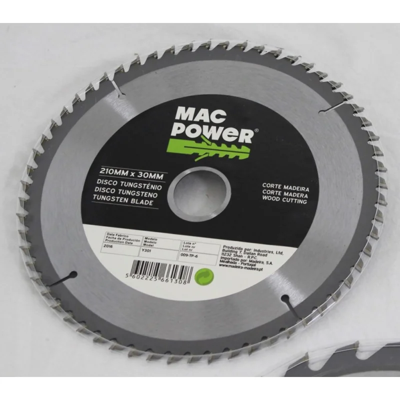 CONJUNTO DE DISCOS 3PCS TUNGSTÉNIO 210MM MAC POWER