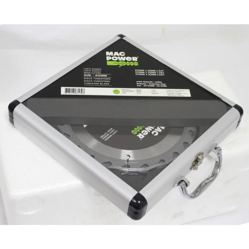 CONJUNTO DE DISCOS 3PCS TUNGSTÉNIO 210MM MAC POWER