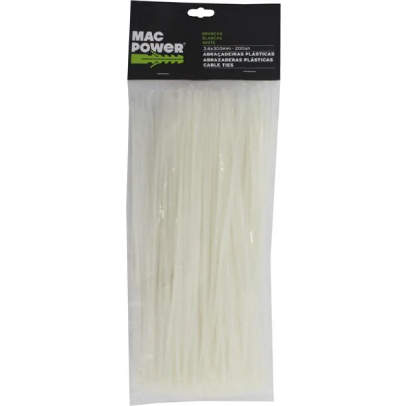 ABRAÇADEIRAS PLÁSTICAS 3,6X300 200P MAC POWER