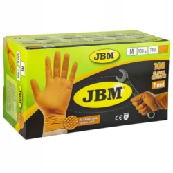 LUVAS DE NITRILO COR-DE-LARANJA 7.0 MIL TAMANHO:XL JBM