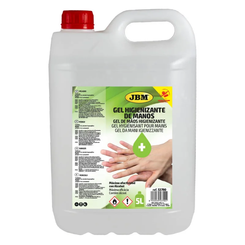 GARRAFÃO 5L GEL HIGIENIZANTE JBM