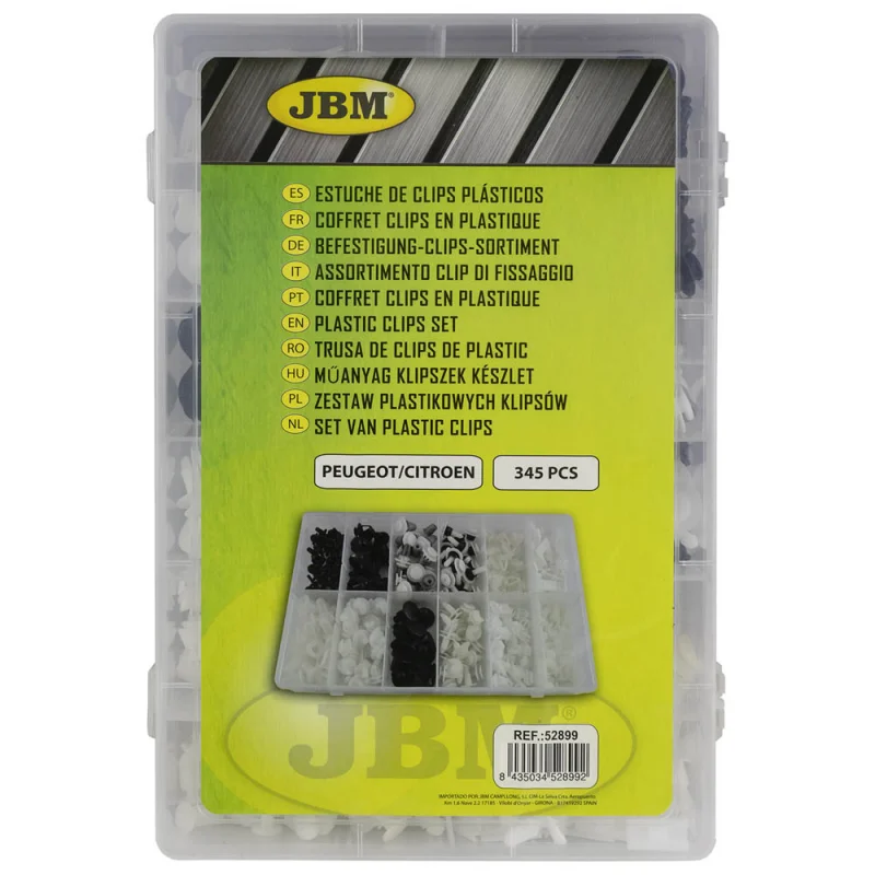 SORTIDO DE CLIPS PARA PEUGEOT / CITROEN 345 PCS JBM