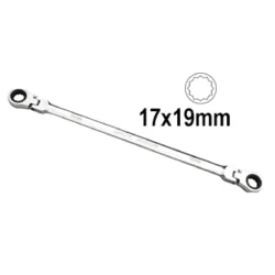CHAVE ARTICULADA COM ROQUETE 17x19mm JBM