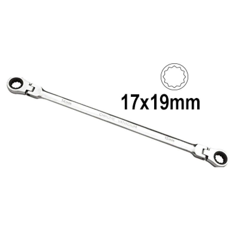 CHAVE ARTICULADA COM ROQUETE 17x19mm JBM