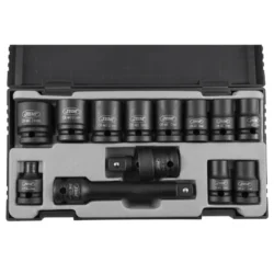 SET 13 CHAVES DE IMPACTO DE 1/2" HEXAGONAIS + ADAPTADOR JBM